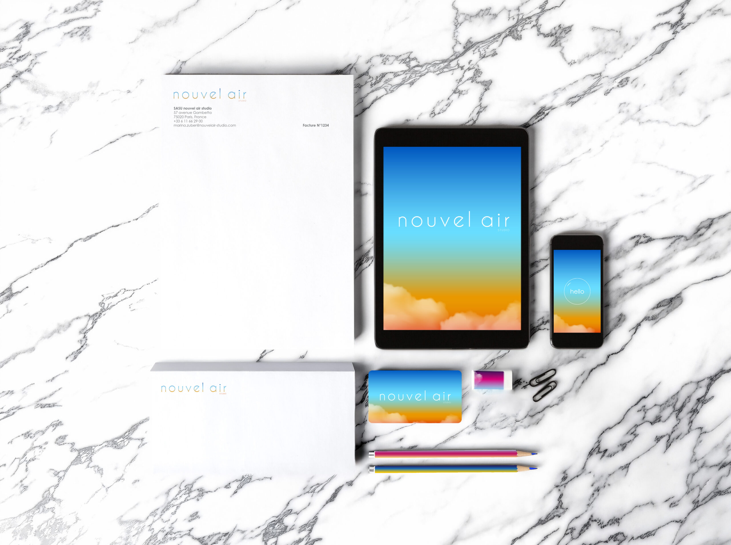 Photo. Template for branding identity. For graphic designers presentations and portfolios.